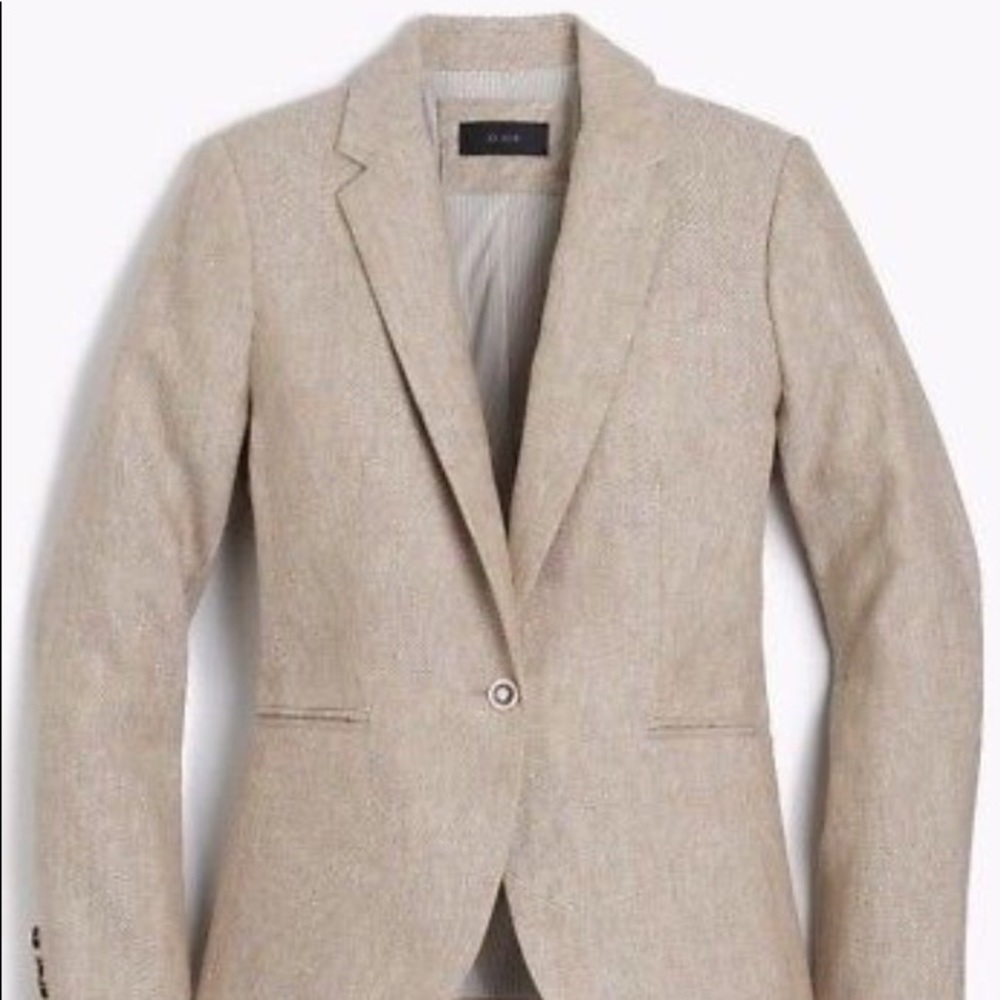 J Crew Campbell Nautical Linen Blazer